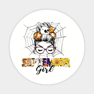 September Girl Birthday Happy Halloween Magnet